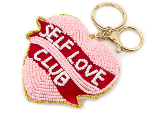 Self Love Club Beaded Key Ring