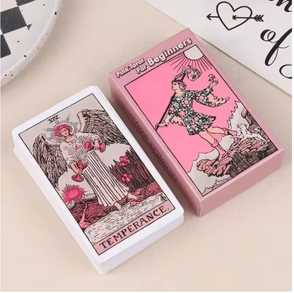 Pink Rider Waite 78pcs Tarot Cards Deck Set for Beginners