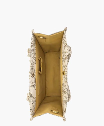 Gold African Safari Embellished Tote