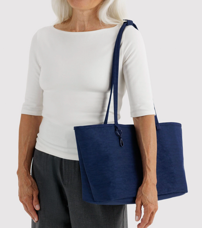 Medium Nylon Reversible Tote Navy