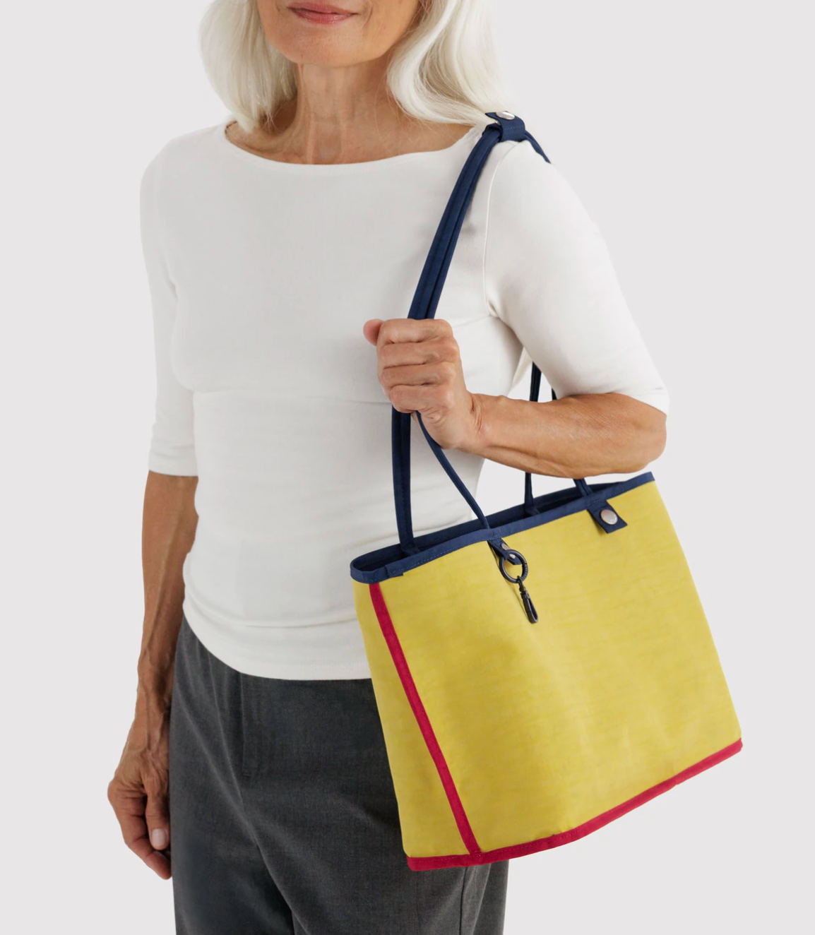 Medium Nylon Reversible Tote Navy