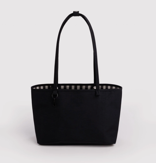 Medium Nylon Reversible Tote Black