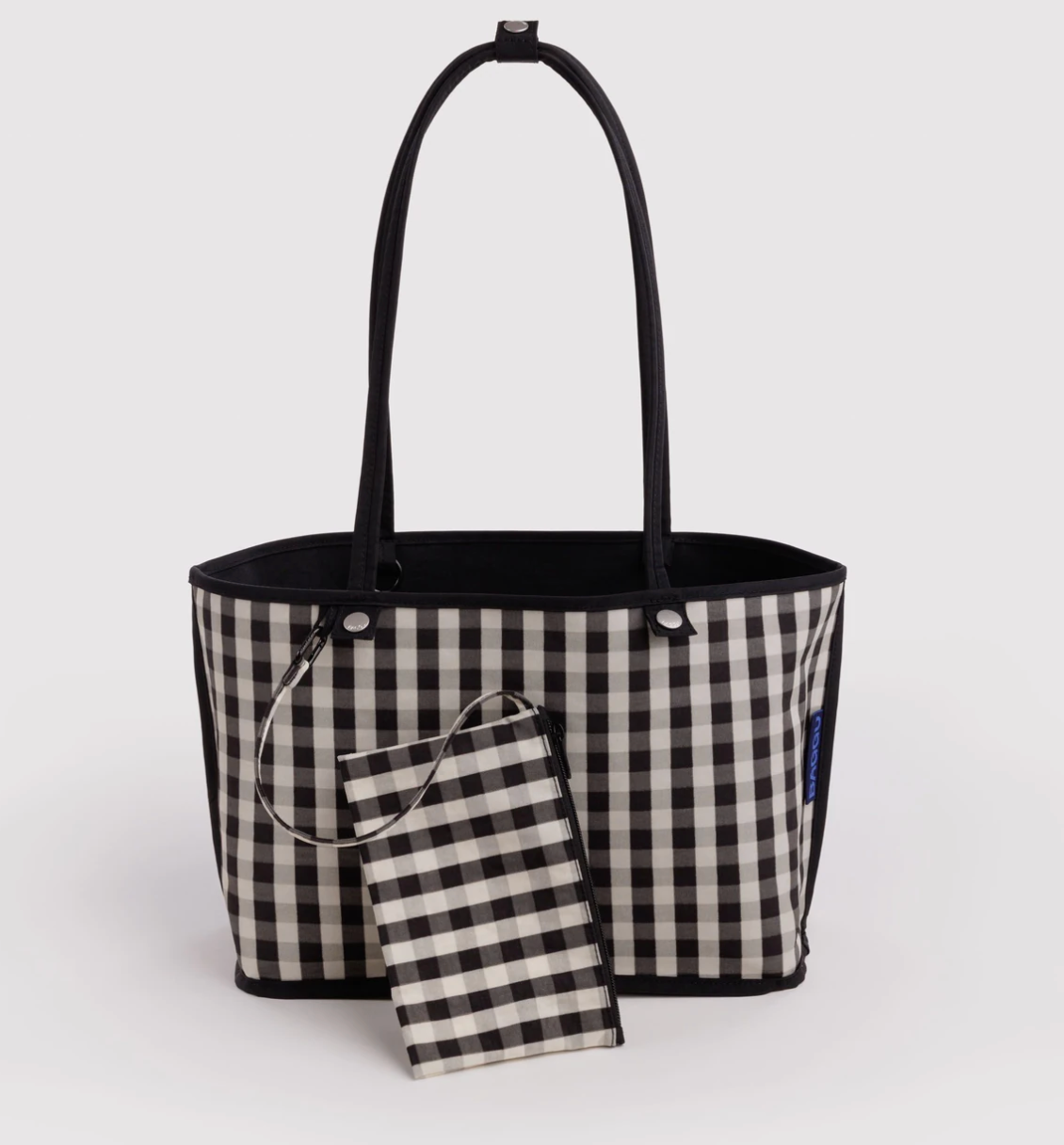 Medium Nylon Reversible Tote Black