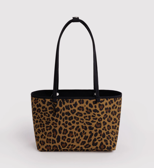 Medium Nylon Reversible Tote Leopard Mix