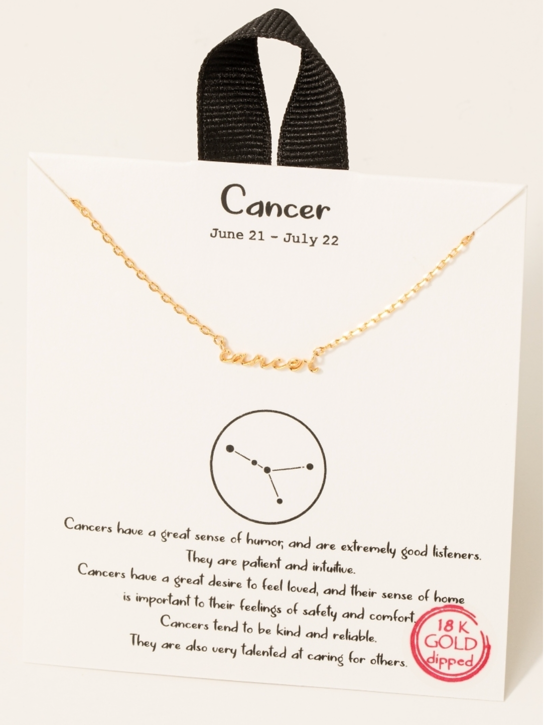 Gold Dipped Zodiac Sign Pendant Necklace