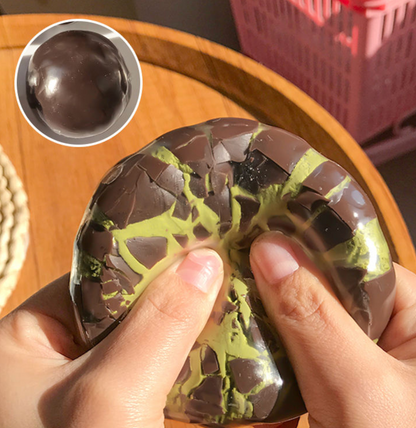 Mint Chocolate Crispy Shell ASMR Sensory Squishy Squeeze Toy with Slow Rebound for Stress Relief Novelty Fidget Toy