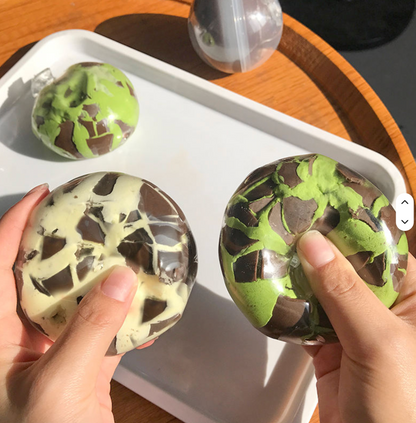 Mint Chocolate Crispy Shell ASMR Sensory Squishy Squeeze Toy with Slow Rebound for Stress Relief Novelty Fidget Toy