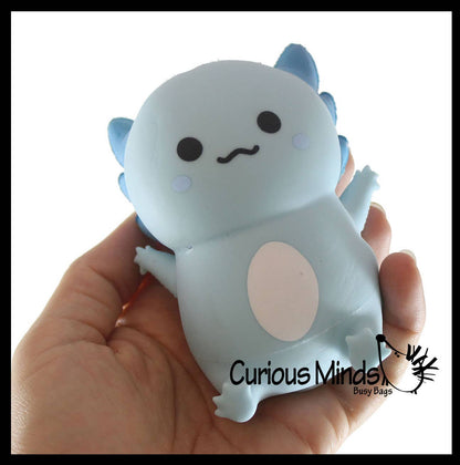 1 Axolotl - Soft Creamy Doh Filled Squeeze Stress Balls - Se