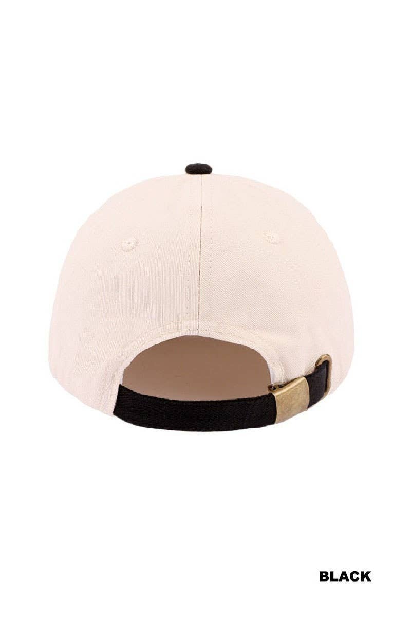 Coquette Bow Diet Coke Two Tone Cotton Hat SI-29570 Zenana Consgt.