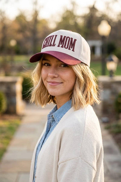 Chill Mom Two Tone Snapback Hat Zenana