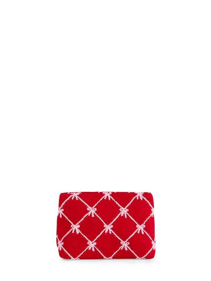 TINSEL BOW ZIP POUCH