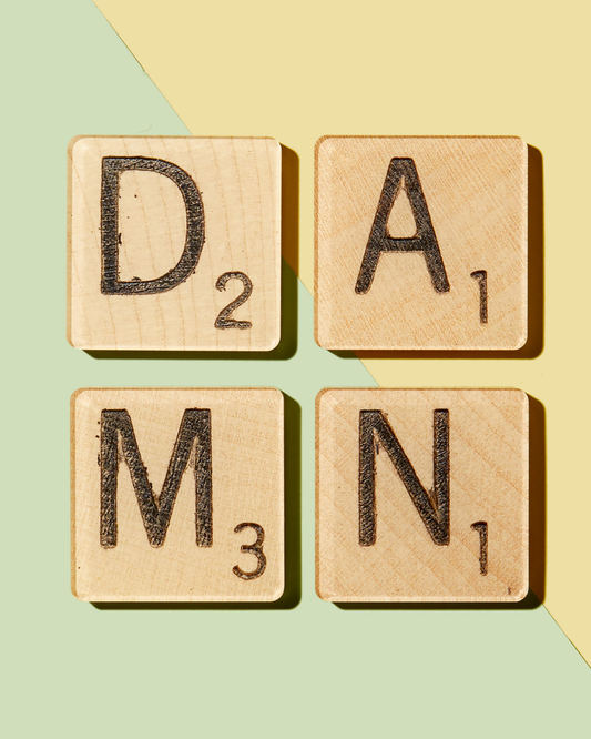 Damn Scrabble Tiles | Set of 4 Coasters