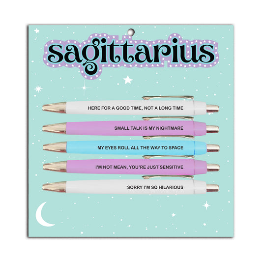 Sagittarius Pen Set (astrology, zodiac, funny, gift, friend, pens, stationery)