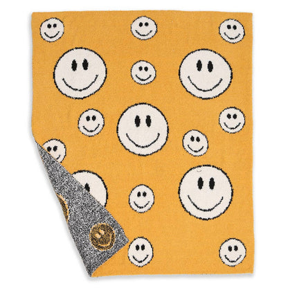Happy Face Pattern Luxury Soft Throw Blanket