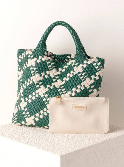 BLYTHE PLAID MINI TOTE