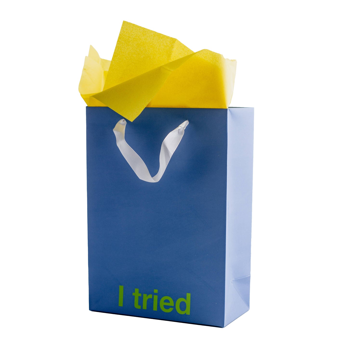 "I Tried" Blue Gift Bag