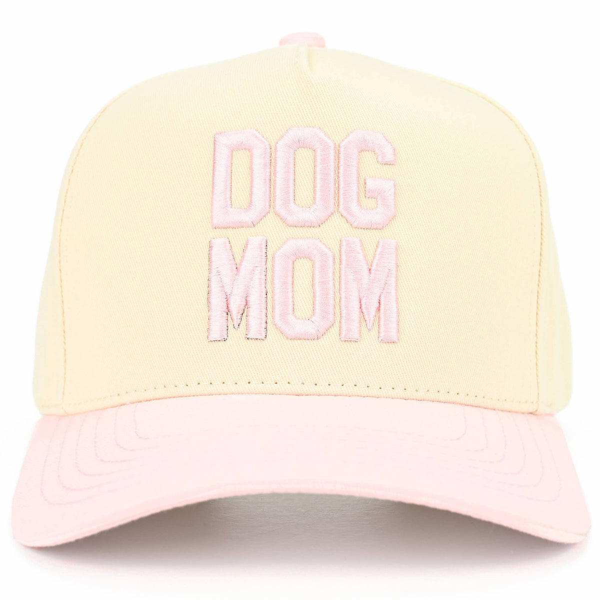 C.C DOG MOM Embroidered Two Tone Trucker Cap