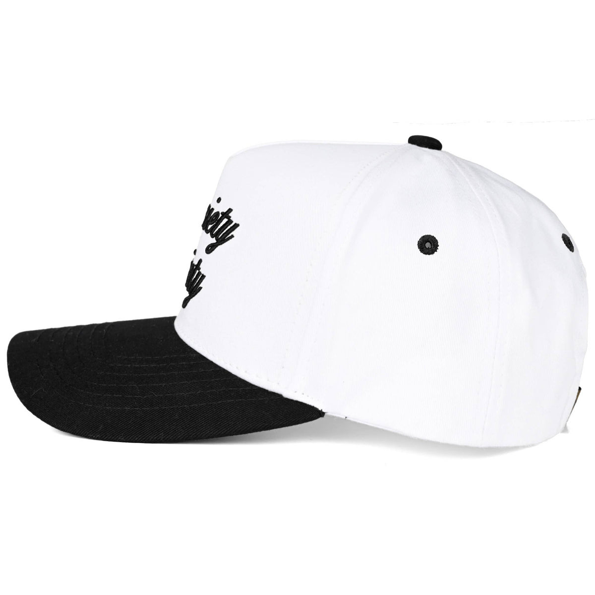 C.C ANXIETY SOCIETY Embroidered Letter Two Tone Trucker Hat