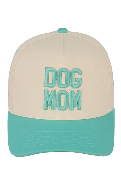 C.C DOG MOM Embroidered Two Tone Trucker Cap