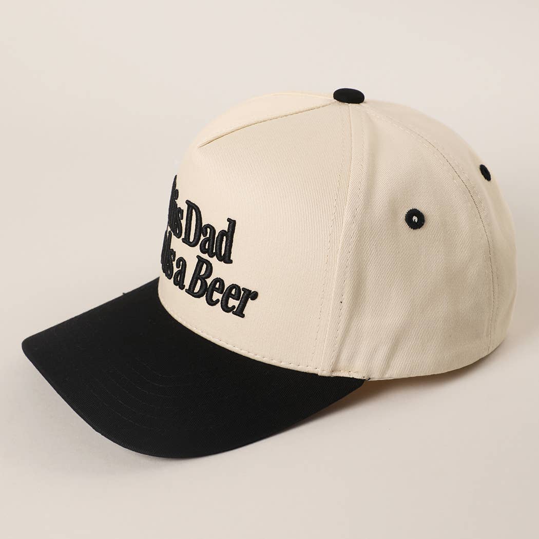 THIS DAD NEEDS A BEER Embroidered Two-Tone Trucker Hat