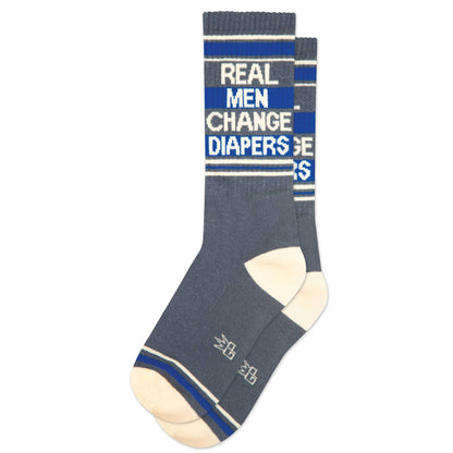 Real Men Change Diapers Gym Crew Socks