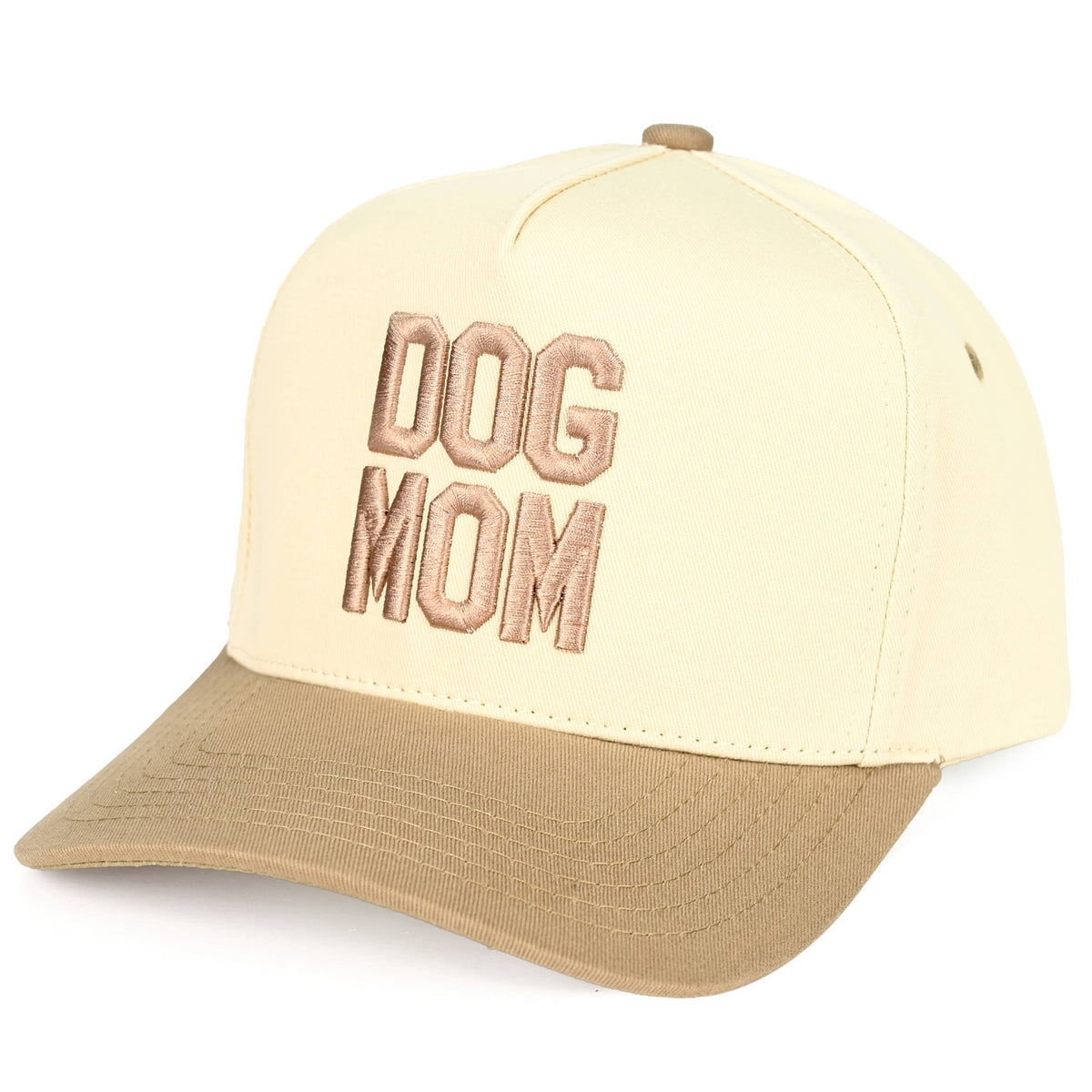 C.C DOG MOM Embroidered Two Tone Trucker Cap