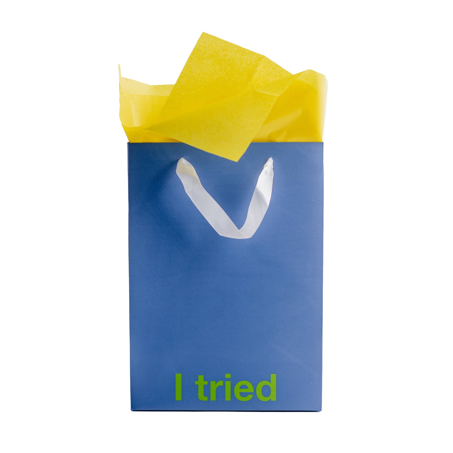 "I Tried" Blue Gift Bag
