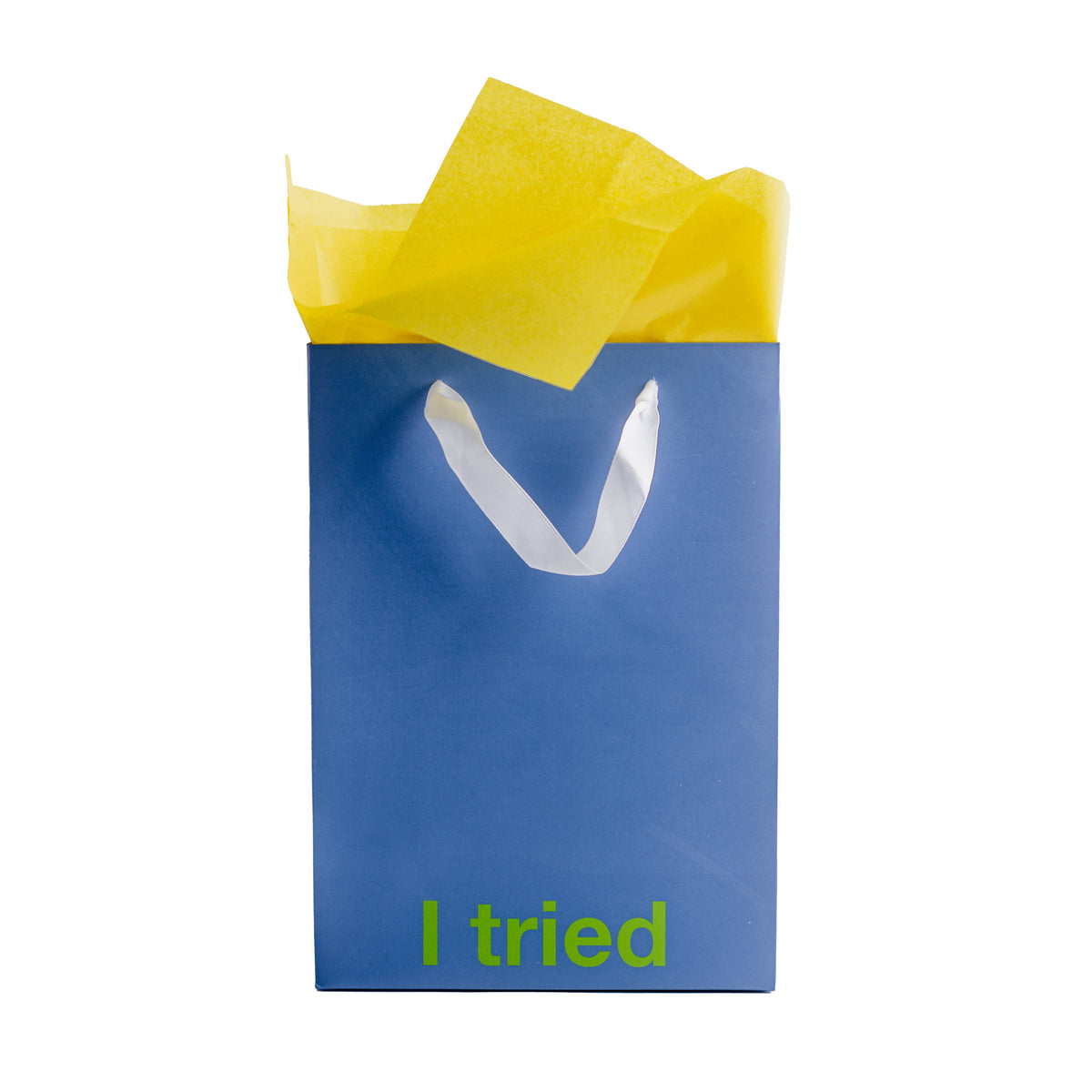 "I Tried" Blue Gift Bag