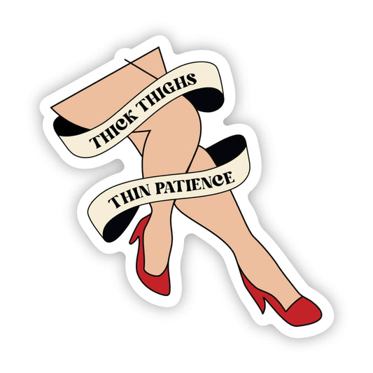 Sassy Thin Patience Sticker | Bold Inclusive Skin Tones Decal