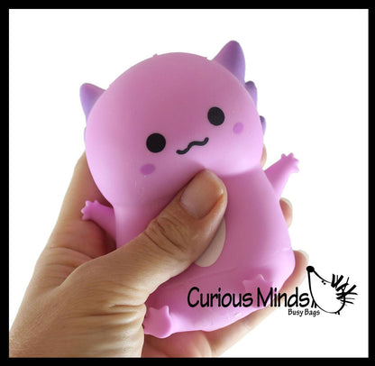 1 Axolotl - Soft Creamy Doh Filled Squeeze Stress Balls - Se