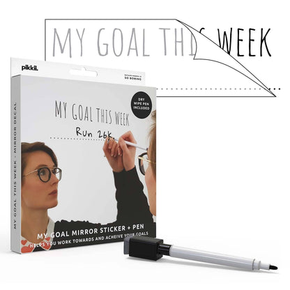 My Goal This Week' Mirror Sticker + Pen Vinyl Decal Kit