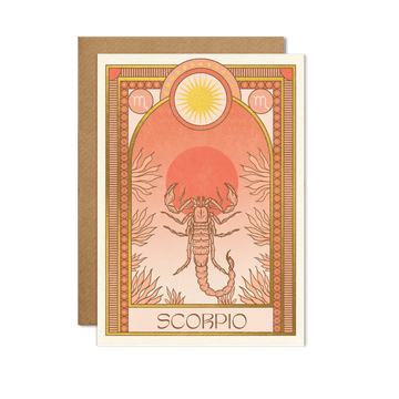 Scorpio Zodiac Card