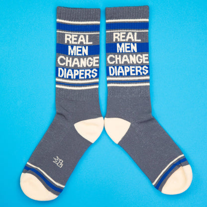 Real Men Change Diapers Gym Crew Socks