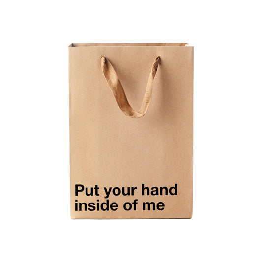 "Put your hand inside of me" Funny Gift Bag
