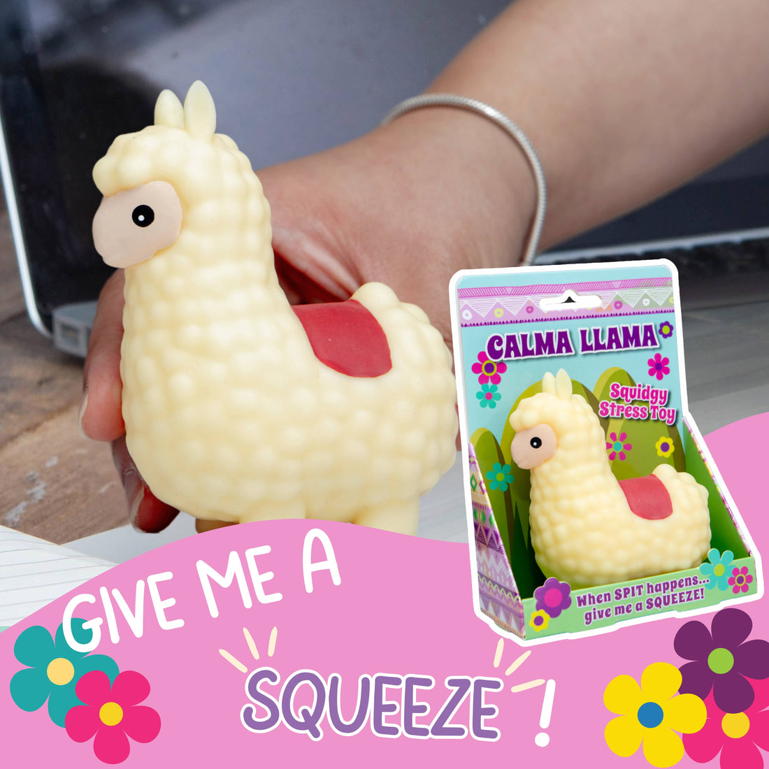 Squishy Stress Ball Toy - Calma Llama - Novelty Fidget