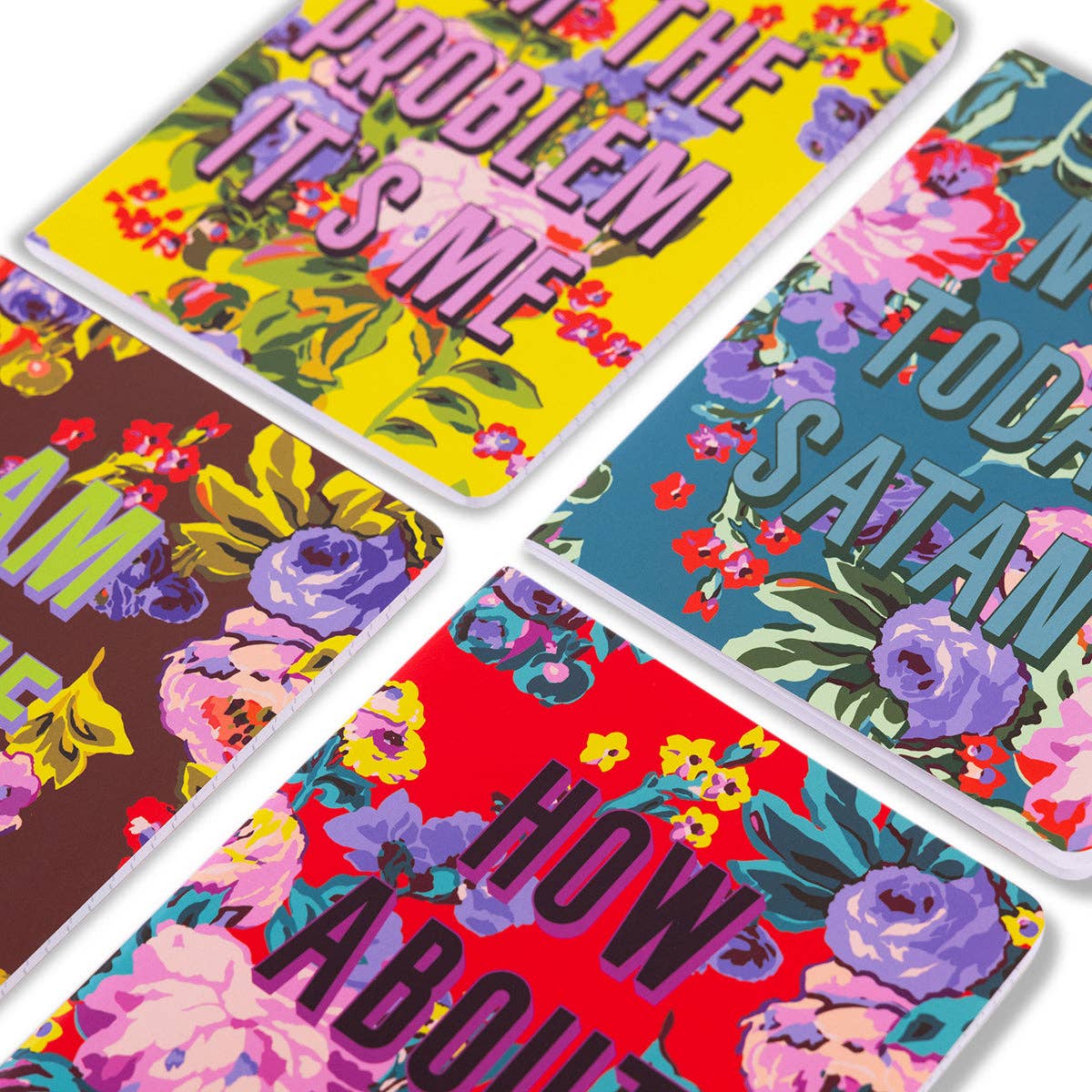 Stitched Notebook  - Bold Floral