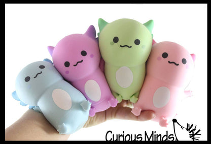 1 Axolotl - Soft Creamy Doh Filled Squeeze Stress Balls - Se
