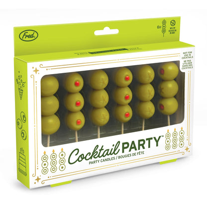 COCKTAIL PARTY Olive Candles - Set of 6