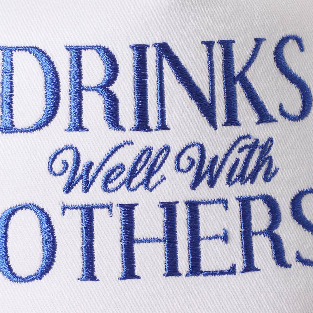 DRINK Well With OTHERS Embroidered Seersucker Brim Hat