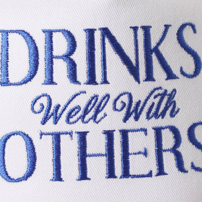 DRINK Well With OTHERS Embroidered Seersucker Brim Hat