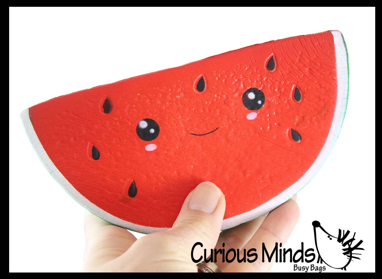 1 Squishy Slow Rise Watermelon Slice -  Scented Sensory, Str