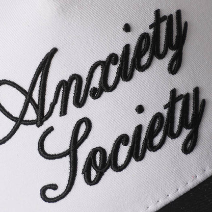 Anxiety Society 3D Letter Embroidered Trucker Hat