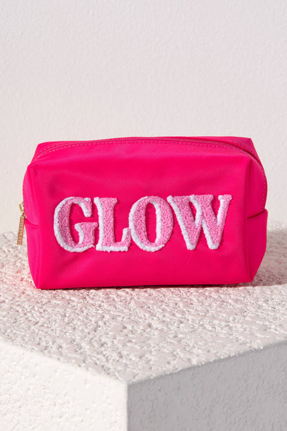 JOY GLOW ZIP POUCH, PINK