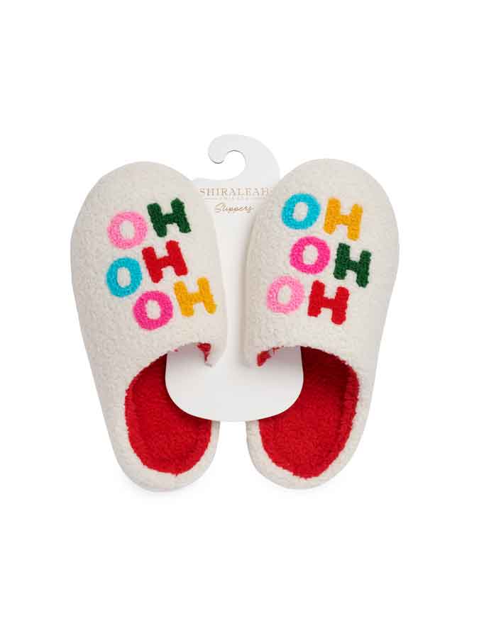 "HO HO HO" SLIPPERS