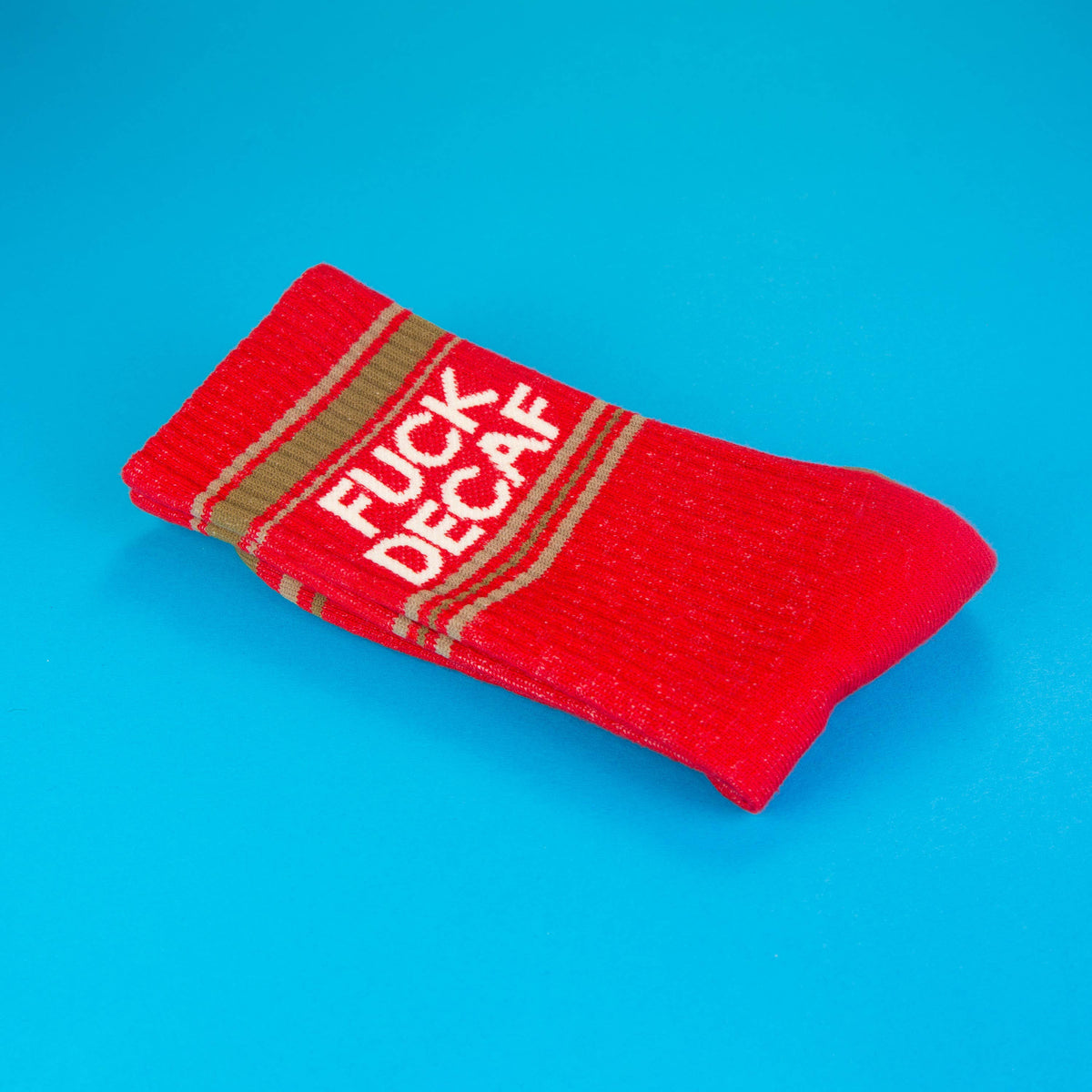 Fuck Decaf Gym Crew Socks