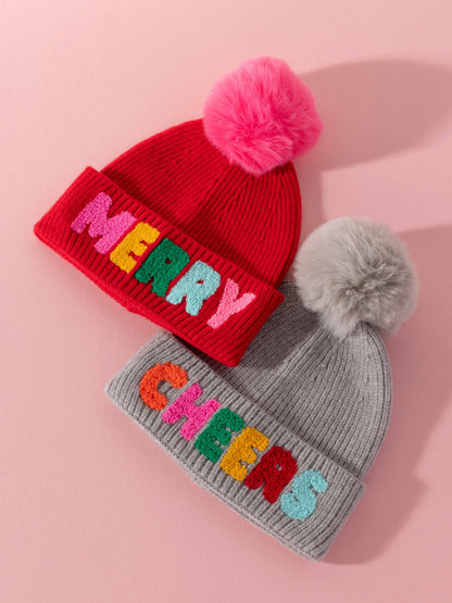 "CHEERS" BEANIE, GREY