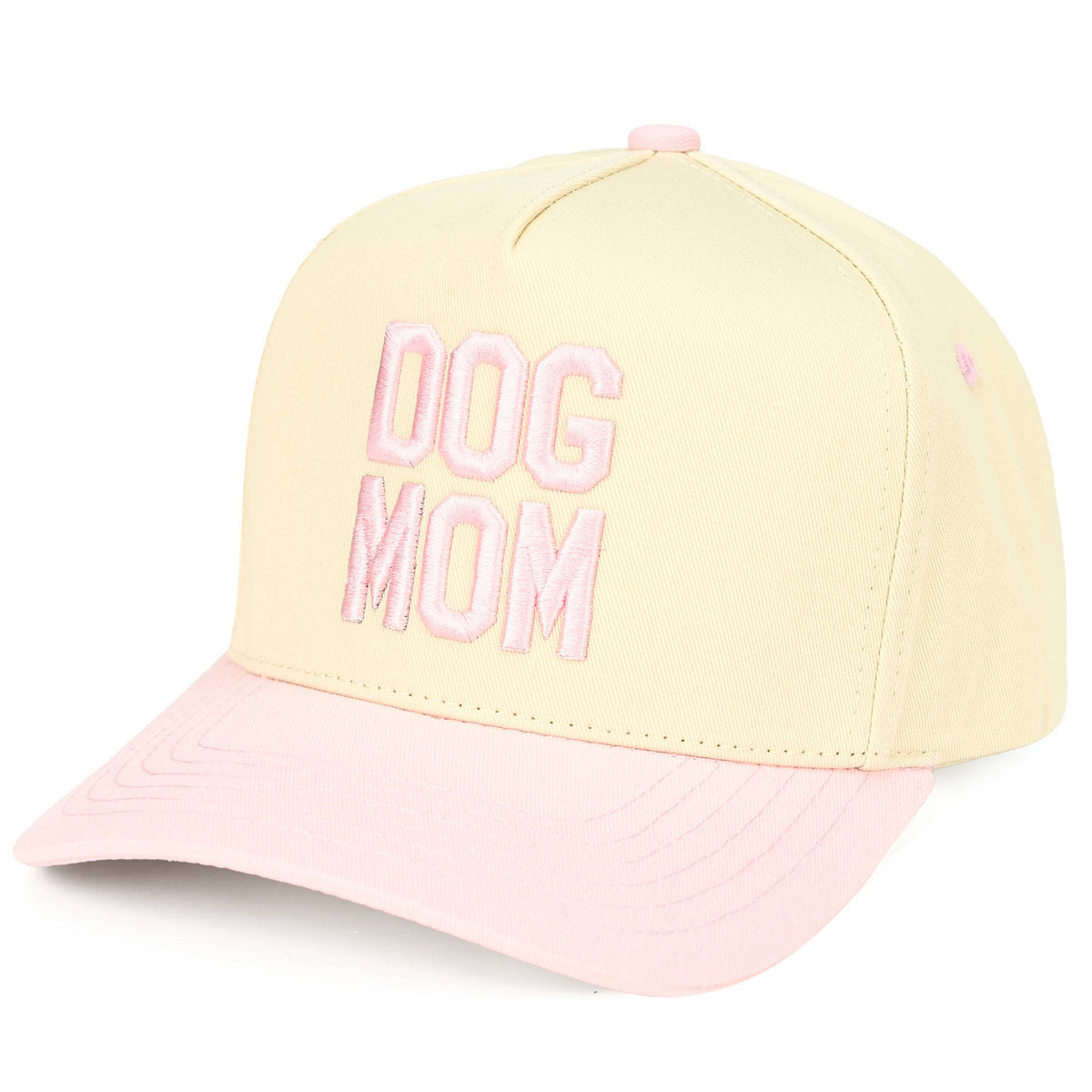 C.C DOG MOM Embroidered Two Tone Trucker Cap