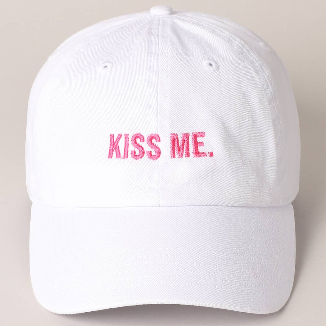 Valentine's Day Kiss Me Lettering Embroidered Baseball Cap