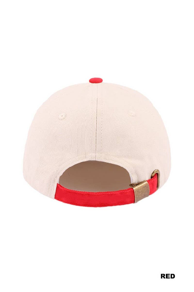 Coquette Bow Diet Coke Two Tone Cotton Hat SI-29570 Zenana Consgt.