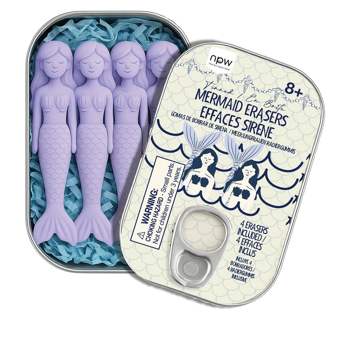 Mermaid Erasers 4 Pack